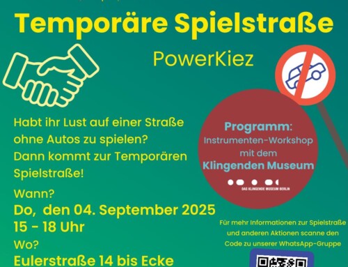 Willkommen in der neuen Spielstraße Eulerstraße in Berlin